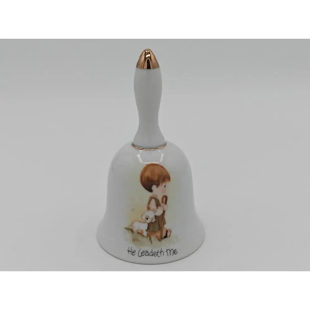 Precious Moments Jonathan David Enesco Figurine Bell He Leadeth Me Japan 1978